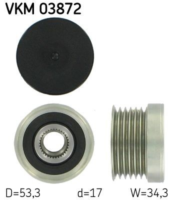 SKF Generatortomgang VKM 03872 SKF VKM03872 Generator tilbehør BMW E82 pris