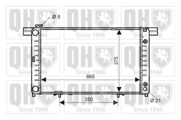 QUINTON HAZELL Radiatore motore QER2229 QUINTON HAZELL QER2229 Radiatore raffreddamento motore SL R129 prezzo