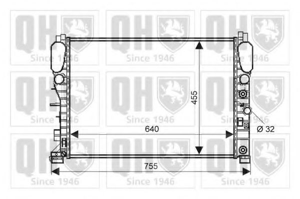 QUINTON HAZELL Ψυγείο, ψύξη κινητήρα QER2243 Ψυγειο νερου MERCEDES-BENZ QUINTON HAZELL QER2243