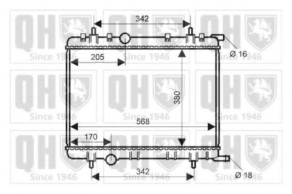 QUINTON HAZELL Ψυγείο, ψύξη κινητήρα QER2288 Ψυγειο νερου QUINTON HAZELL Citroën XANTIA QER2288
