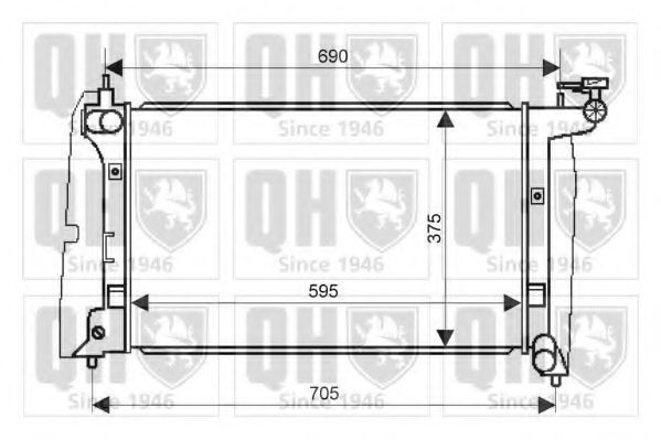 QUINTON HAZELL Radiaator, mootorijahutus QER2326 QER2326 QUINTON HAZELL Mootori jahutusradiaator Toyota odav