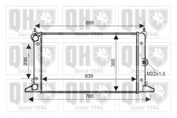 QUINTON HAZELL Kylare QER2352 QER2352 QUINTON HAZELL vattenkylare Ford ESCORT