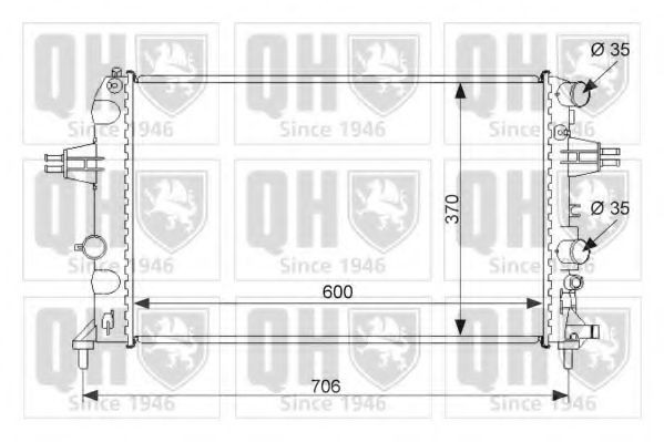 QUINTON HAZELL Chladič motora QER2459 Chladič motora QUINTON HAZELL Opel ZAFIRA QER2459