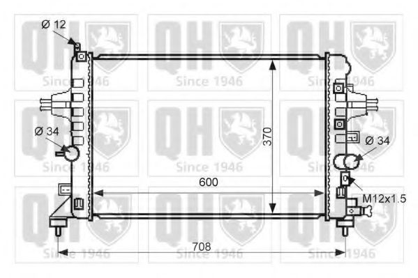 QUINTON HAZELL Chladič motora QER2461 Chladič vody QUINTON HAZELL Opel ZAFIRA QER2461