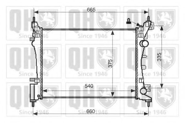 QUINTON HAZELL Chladič motora QER2471 QER2471 Chladič motora OPEL ZAFIRA QUINTON HAZELL