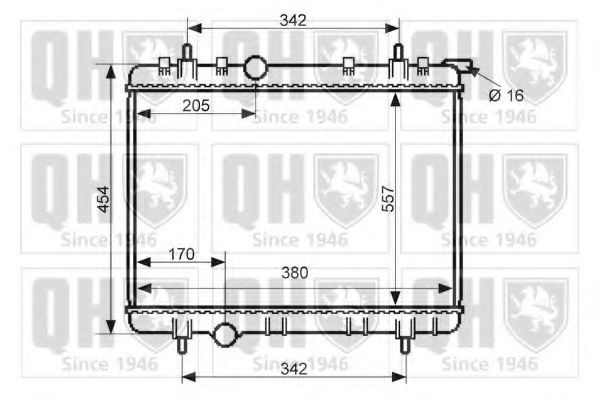 QUINTON HAZELL Engine radiator QER2483 CITROЁN BX QUINTON HAZELL radiator QER2483