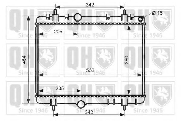 QUINTON HAZELL Engine radiator QER2485 CITROЁN BX QUINTON HAZELL radiator QER2485
