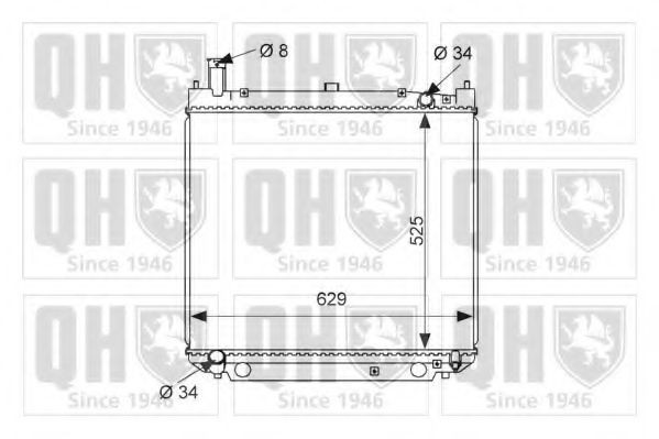 QUINTON HAZELL Radiaator, mootorijahutus QER2529 Jahutusradiaator QUINTON HAZELL TOYOTA QER2529