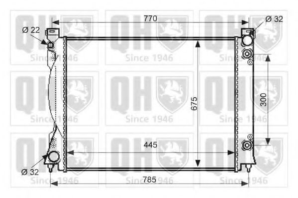 QUINTON HAZELL Radiador, arrefecimento do motor QER2533 Radiador de refrigeração QUINTON HAZELL Smart FORTWO QER2533