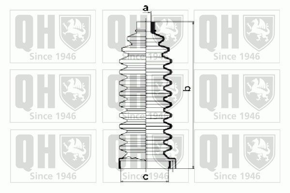 QUINTON HAZELL Bälgsats, styrsystem QG1244 QUINTON HAZELL QG1244 Styrväxeldamask Saab 900 Combi original