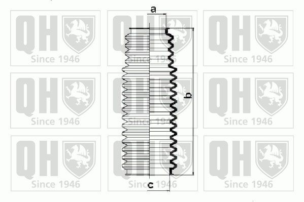 QUINTON HAZELL Bälgsats, styrsystem QG1381 QG1381 QUINTON HAZELL bälgsats styrsystem BMW 5-serie