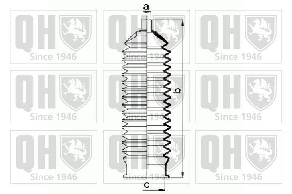 QUINTON HAZELL Manchetsæt, styretøj QG1457 QG1457 Styretøjsmanchet FORD KA QUINTON HAZELL