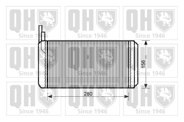 QUINTON HAZELL Kachelradiateur, interieurverwarming QHR2077 Fiat DOBLO Warmtewisselaar QUINTON HAZELL QHR2077