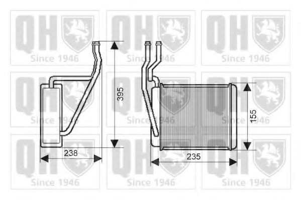 QUINTON HAZELL Scambiatore calore per riscaldamento abitacolo QHR2169 QHR2169 costo Radiatore riscaldamento QUINTON HAZELL FORD TRANSIT
