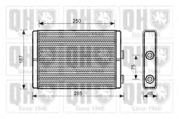 QUINTON HAZELL Kachelradiateur, interieurverwarming QHR2219 QHR2219 Kachelradiateur FIAT DOBLO QUINTON HAZELL