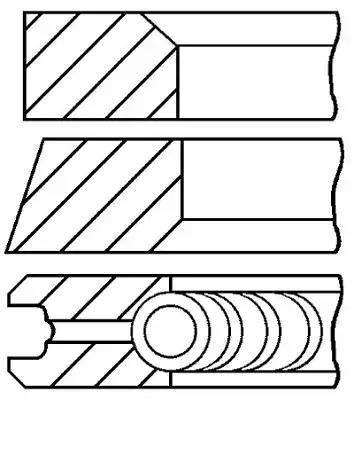 GOETZE ENGINE Jeu de segments de pistons 08-109800-00 08-109800-00 Segment de piston DACIA 1310 GOETZE ENGINE