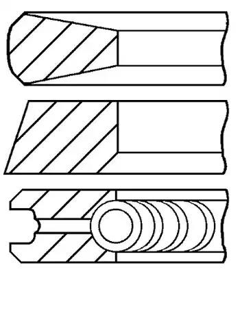 GOETZE ENGINE Stempelringsett 08-114700-00 Stempelringsett GOETZE ENGINE C70 08-114700-00 billige