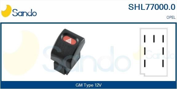 SANDO Alarmlicht schakelaar SHL77000.0 SANDO SHL77000.0 Waarschuwingsknipperlamp schakelaar Opel Astra F CC prijs