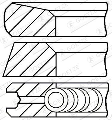 GOETZE ENGINE Piston Ring Kit 08-123700-00 GOETZE ENGINE 08-123700-00 genuine Ford Transit MK5 compression rings price