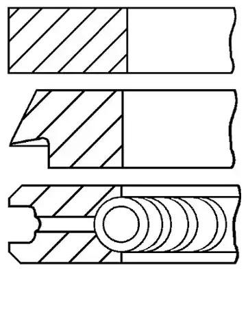 Piston Ring Kit GOETZE ENGINE 08-124000-00 GOETZE ENGINE 08-124000-00 2001 FIAT PUNTO piston rings replacement
