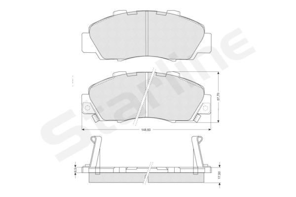 STARLINE Plaquettes de frein BD S214 Audi A1 Plaquettes de frein STARLINE BD S214