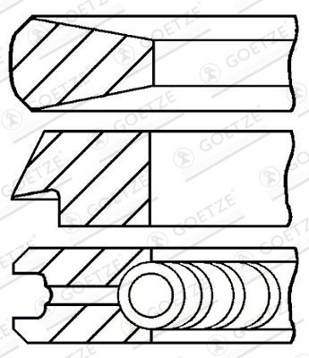 Virzuļa gredzenu komplekts GOETZE ENGINE 08-134100-00 GOETZE ENGINE 08-134100-00 Virzuļu gredzeni JEEP CHEROKEE 2005