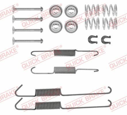 QUICK BRAKE Toebehoren, remschoen 105-0002 QUICK BRAKE 105-0002 Rem montageset Nissan PRIMERA originele