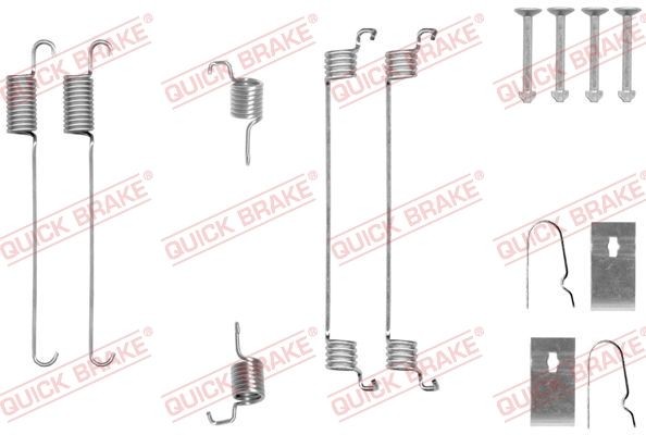 QUICK BRAKE Tilbehørssæt, bremsebakker 105-0007 QUICK BRAKE 105-0007 originale Trade Bus Tilbehørssæt bremsebakker hvad koster
