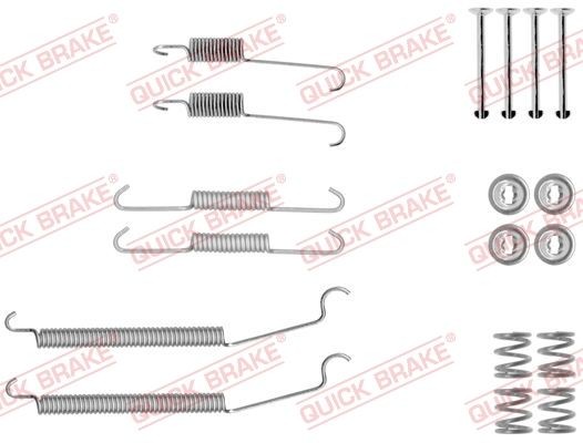 QUICK BRAKE Piederumu komplekts, Bremžu loki 105-0039 QUICK BRAKE 105-0039 orģinālās Piederumu komplekts bremžu loki Renault Symbol Thalia cena