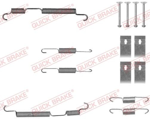 QUICK BRAKE Sada príslużenstva brzdovej čeľuste 105-0050 cena Sada príslużenstva brzdovej čeľuste OPEL 105-0050 QUICK BRAKE