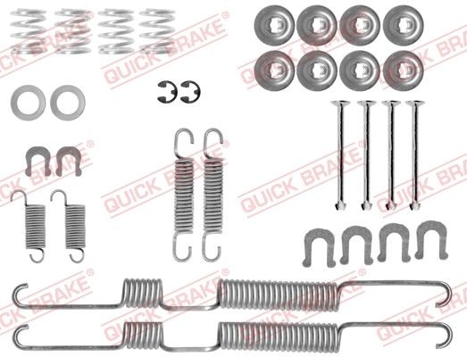 QUICK BRAKE Kit de acessórios, maxilas do travão 105-0698 QUICK BRAKE 105-0698 originais Kit de acessórios maxilas do travão Golf VI custo