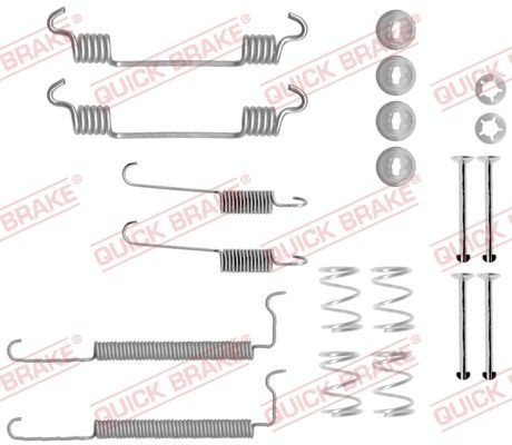 QUICK BRAKE Kit accessori, Ganasce freno 105-0710 QUICK BRAKE 105-0710 costo Kit di accessori per ganasce freno Nexia N100 originale