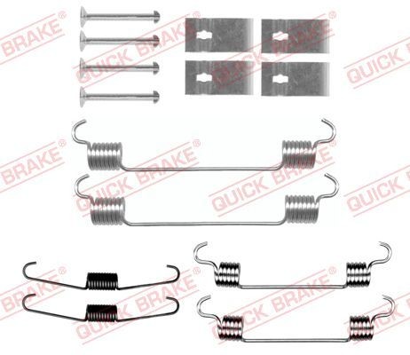QUICK BRAKE Monteringssats, bromsbackar 105-0833 Byta Monteringssats bromsbackar HONDA Prelude I Coupe (SN) kostnad QUICK BRAKE 105-0833