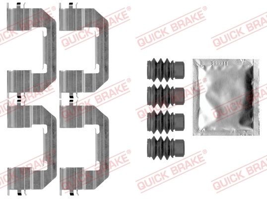 QUICK BRAKE Σετ βοηθ. εξαρτημάτων, τακάκια φρένων 109-0011 Σετ βοηθ. εξαρτημάτων, τακάκια φρένων QUICK BRAKE Smart CITY-COUPE 109-0011