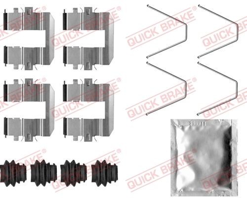 QUICK BRAKE Monteringssett, bremseklosser 109-0060 QUICK BRAKE 109-0060 Tibehørsett, skivebremse belegg FSO 125P originale