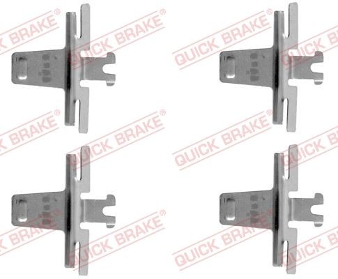 QUICK BRAKE Monteringssett, bremseklosser 109-1018 Tibehørsett, skivebremse belegg QUICK BRAKE Chevrolet AVEO 109-1018