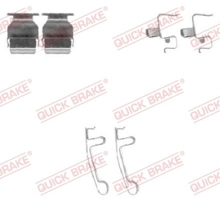 QUICK BRAKE Accessoireset, schijfremblok 109-1604 QUICK BRAKE 109-1604 Accessoireset, schijfremblok Nissan PRIMASTAR originele