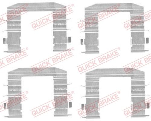 QUICK BRAKE Kit de acessórios, pastilhas de travão 109-1708 QUICK BRAKE 109-1708 Kit de acessórios, pastilhas de travão KIA K9 (RJ) baratos