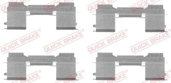 QUICK BRAKE Monteringssats, bromsbelägg 109-1729 PEUGEOT BOXER Skåp e-Boxer 272 hk delar QUICK BRAKE 109-1729
