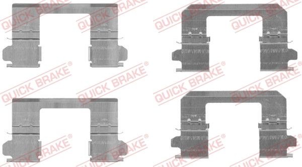 QUICK BRAKE Monteringssett, bremseklosser 109-1736 QUICK BRAKE 109-1736 Tibehørsett, skivebremse belegg Cherry N12 billige