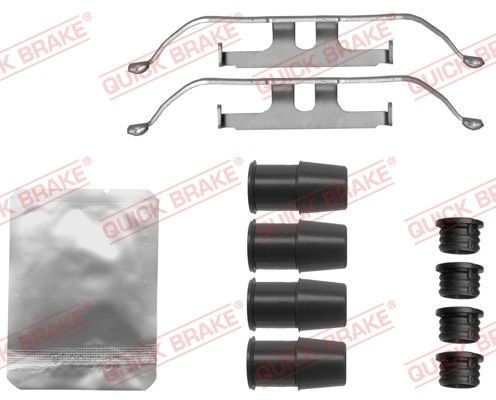 QUICK BRAKE Monteringssett, bremseklosser 109-1883 QUICK BRAKE 109-1883 Tibehørsett, skivebremse belegg M1 (E26) pris