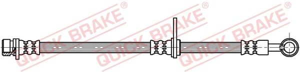 QUICK BRAKE Bremžu šļūtene 50.714 Bremžu šļūtenes QUICK BRAKE Honda ACCORD 50.714