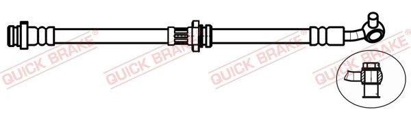 QUICK BRAKE Bremseslange 50.748X Bremseslange QUICK BRAKE Nissan KUBISTAR 50.748X
