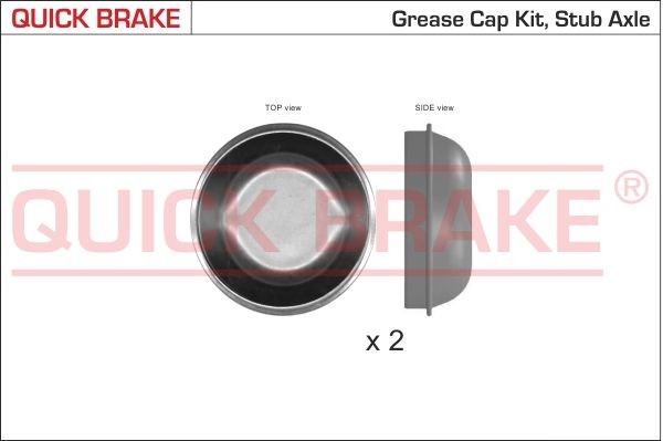 QUICK BRAKE Καπάκι, ρουλεμάν τροχού 9827K Ρουλεμάν πίσω άξονα QUICK BRAKE Peugeot 407 9827K