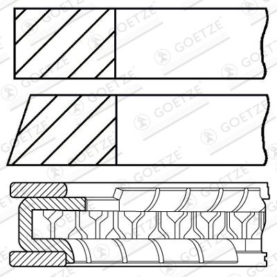 GOETZE ENGINE Stempelringsæt 08-144200-00 GOETZE ENGINE 08-144200-00 Corsa B Hatchback Stempelringe originale pris