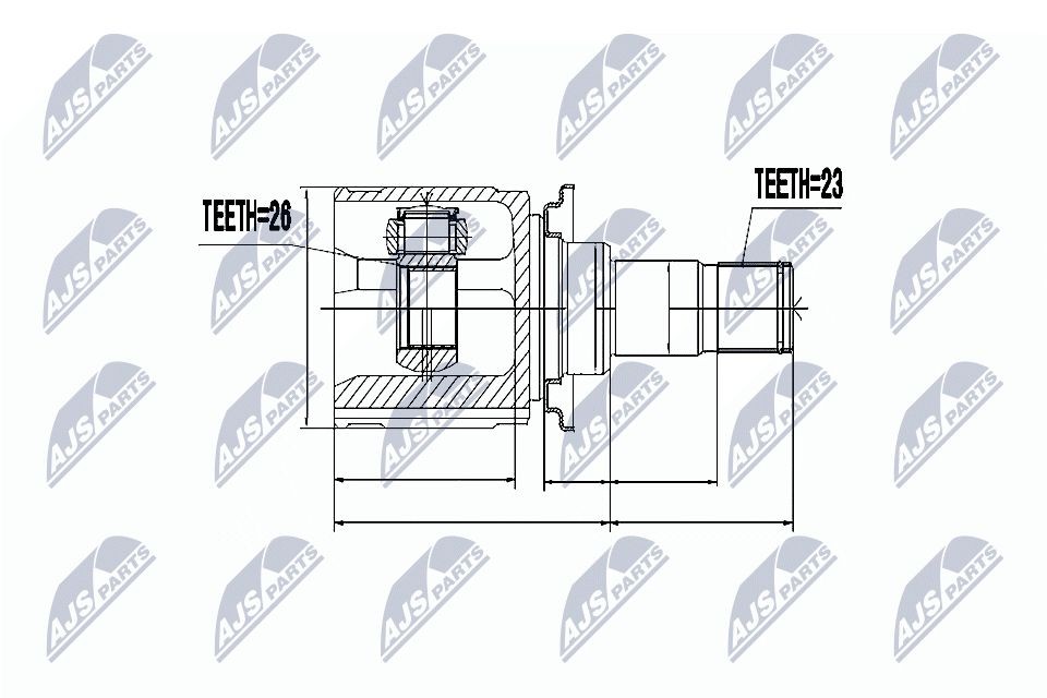 Jeu de joints, arbre de transmission NTY NPW-MS-044 NTY NPW-MS-044: Joint de transmission Mitsubishi LANCER 2019