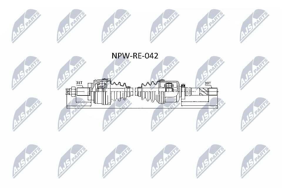 Drivaxel NTY NPW-RE-042 NTY NPW-RE-042 Drivaxel NISSAN 350 Z 2018