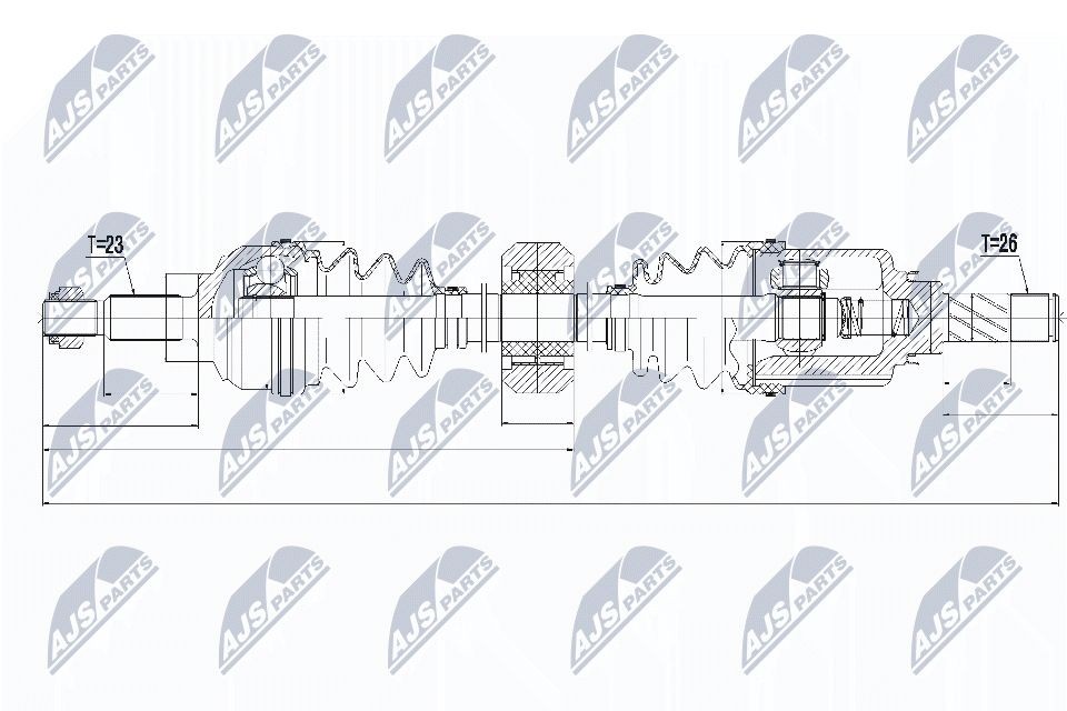 NTY Drivaksel NPW-RE-056 NTY NPW-RE-056 originale Drivaksel Lada 2190 hva koster