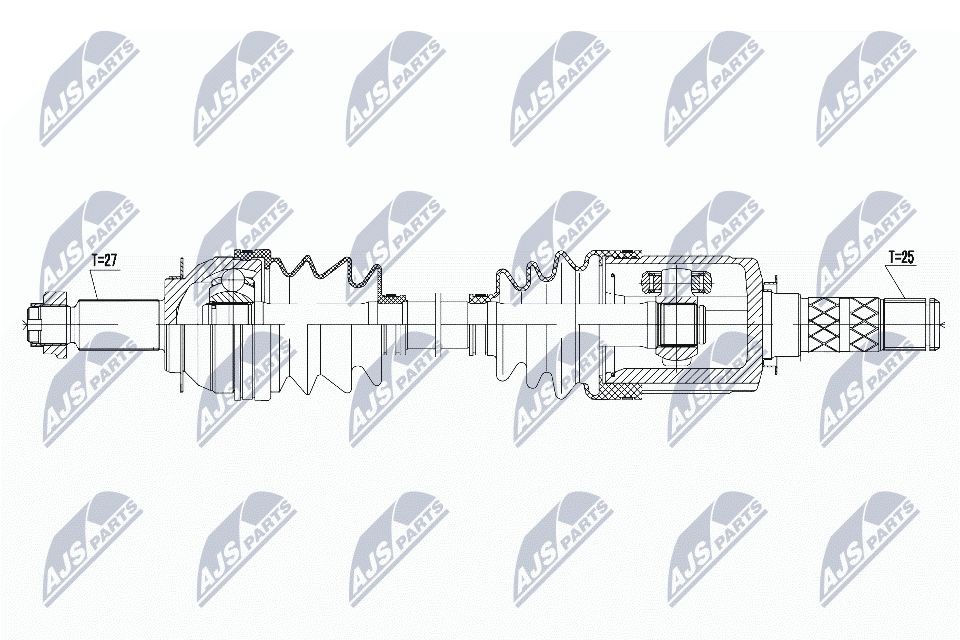 NTY Arbre de transmission NPW-SB-012 NTY NPW-SB-012 Cardan Subaru Justy IV à un prix avantageux