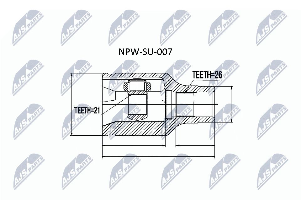 NTY Ledsats, drivaxel NPW-SU-007 Byta Drivknut SUZUKI Liana Hatchback kostnad NTY NPW-SU-007